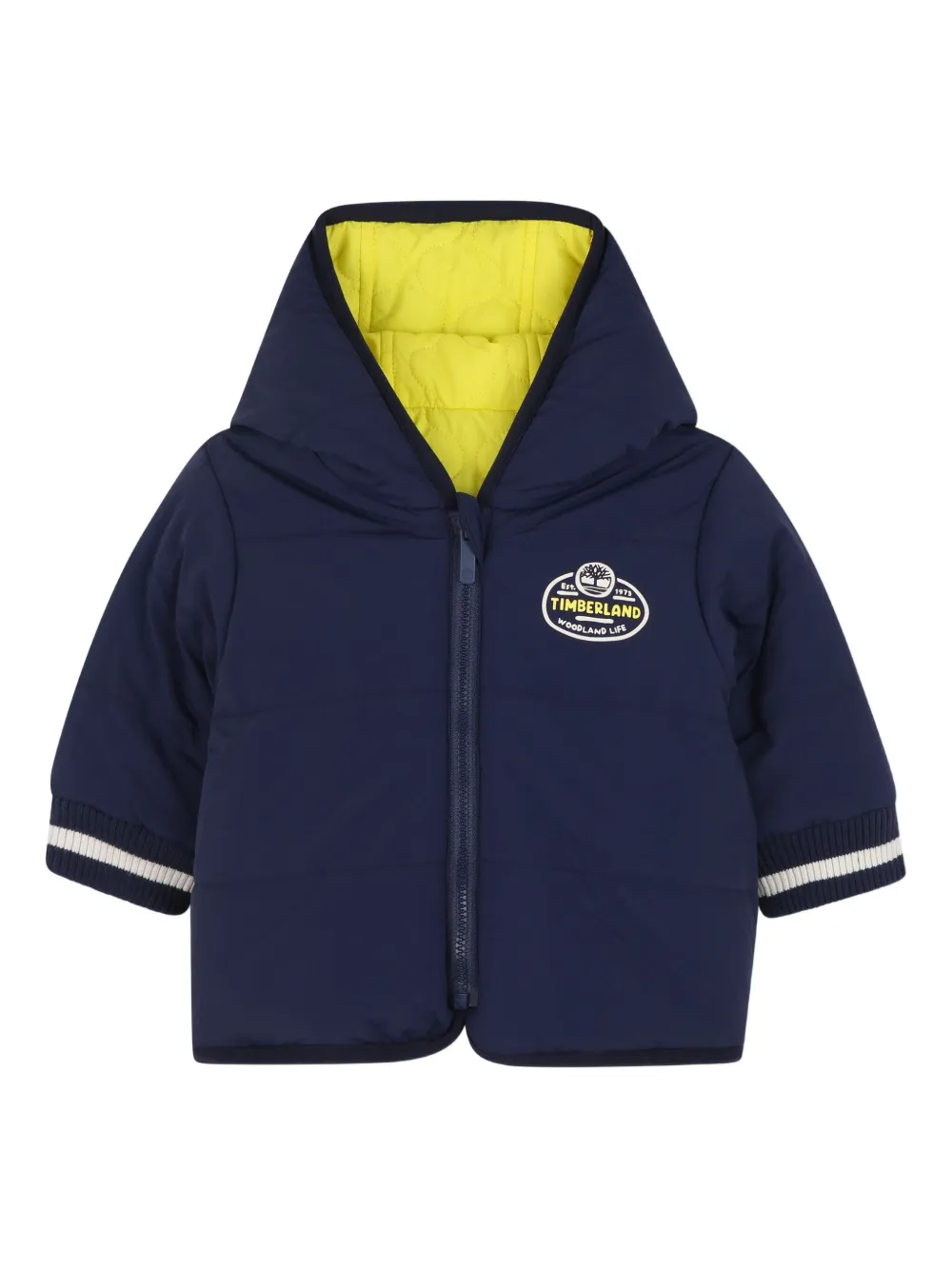

Стеганое пуховое пальто с нашивкой-логотипом Timberland Kids