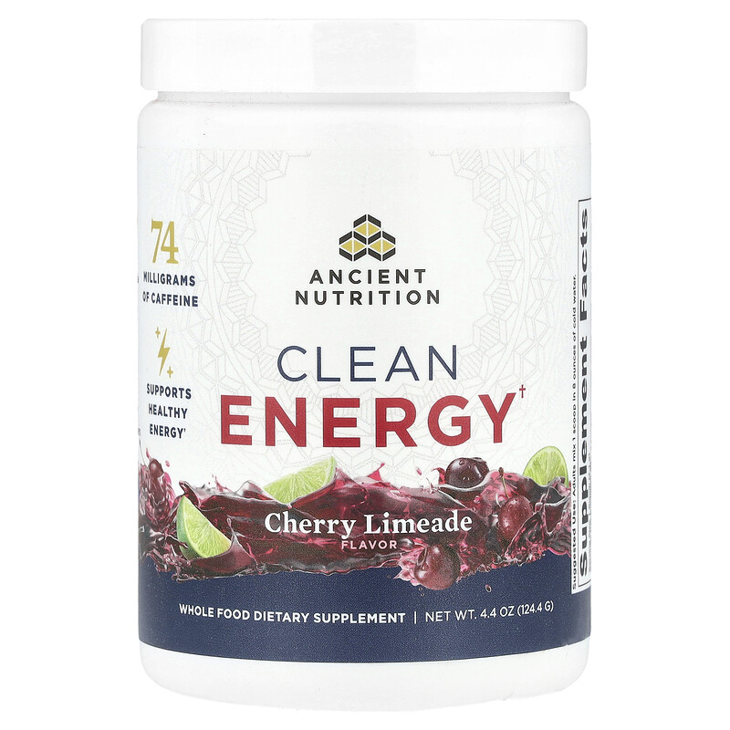 

Ancient Nutrition, Clean Energy, вишневый лаймад, 124,4 г (4,4 унции)