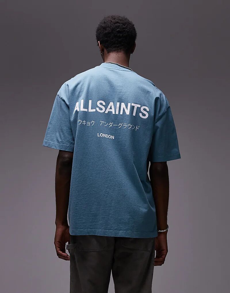 

Футболка оверсайз Underground в цвете eris blue AllSaints