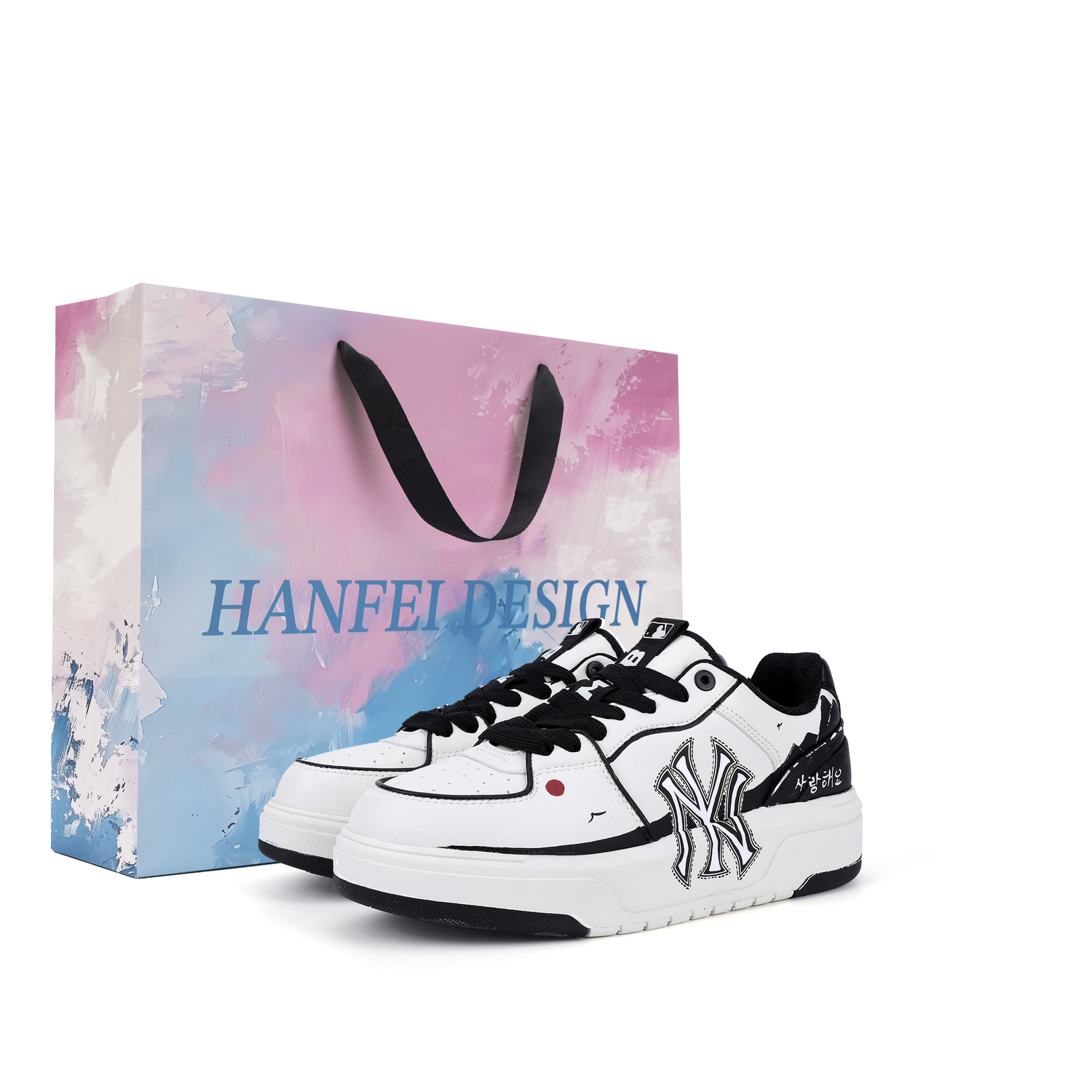 

MLB Толстая подкладка из полиуретана, термоизолирующие, нескользящие низкие кеды для скейтбординга, унисекс, черный и белый