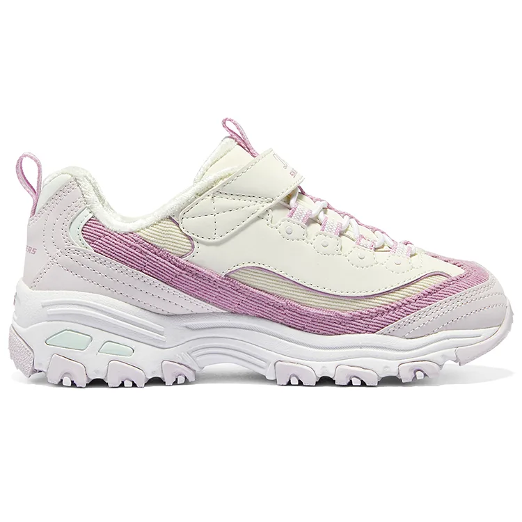 Skechers Детские повседневные кроссовки для девочек белые лавандовые — фото 3