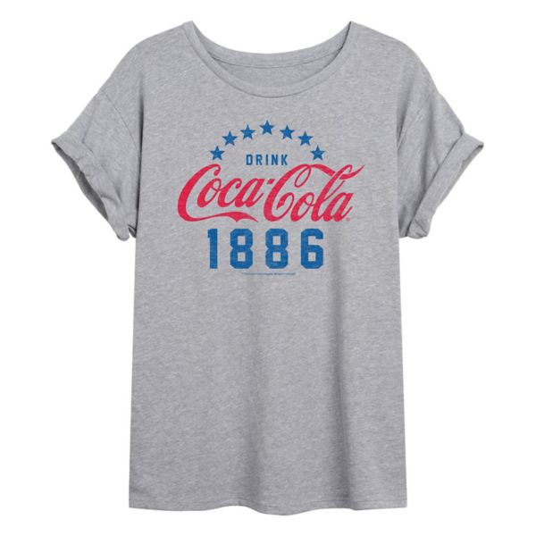 

Футболка оверсайз с принтом Coca-Cola 1886 для подростков Licensed Character, серый