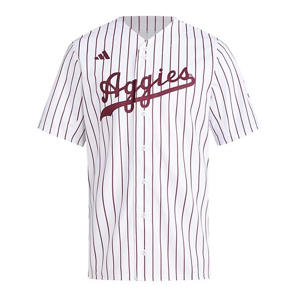 Мужская белая бейсбольная футболка texas a&m aggies replica Adidas — фото 3