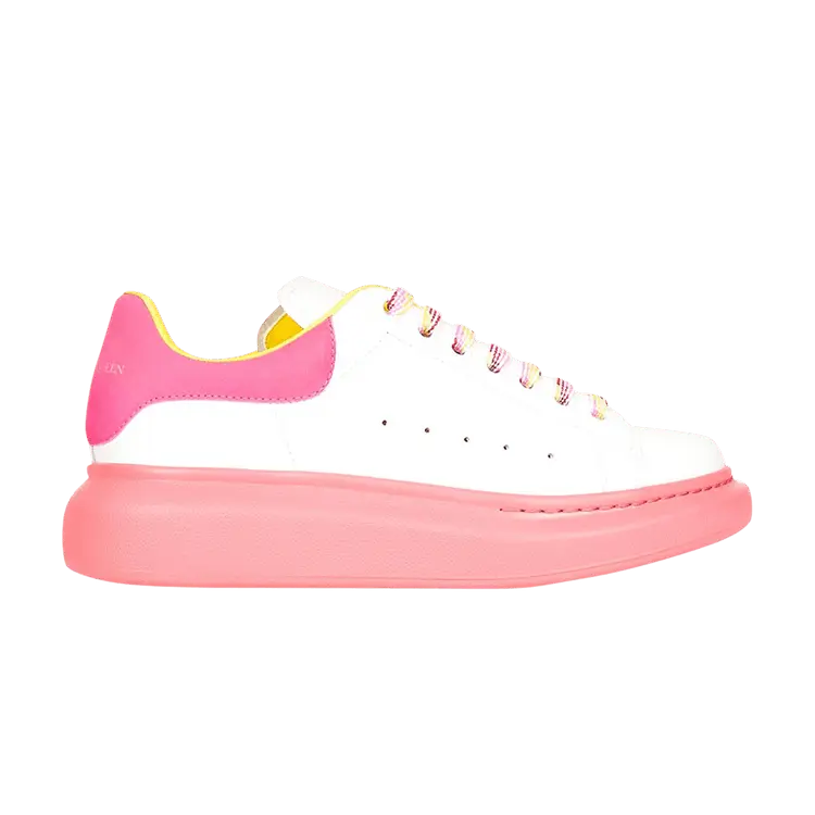 Кроссовки Alexander McQueen Alexander McQueen Wmns Oversized Sneaker 'White Pink Yellow', белый