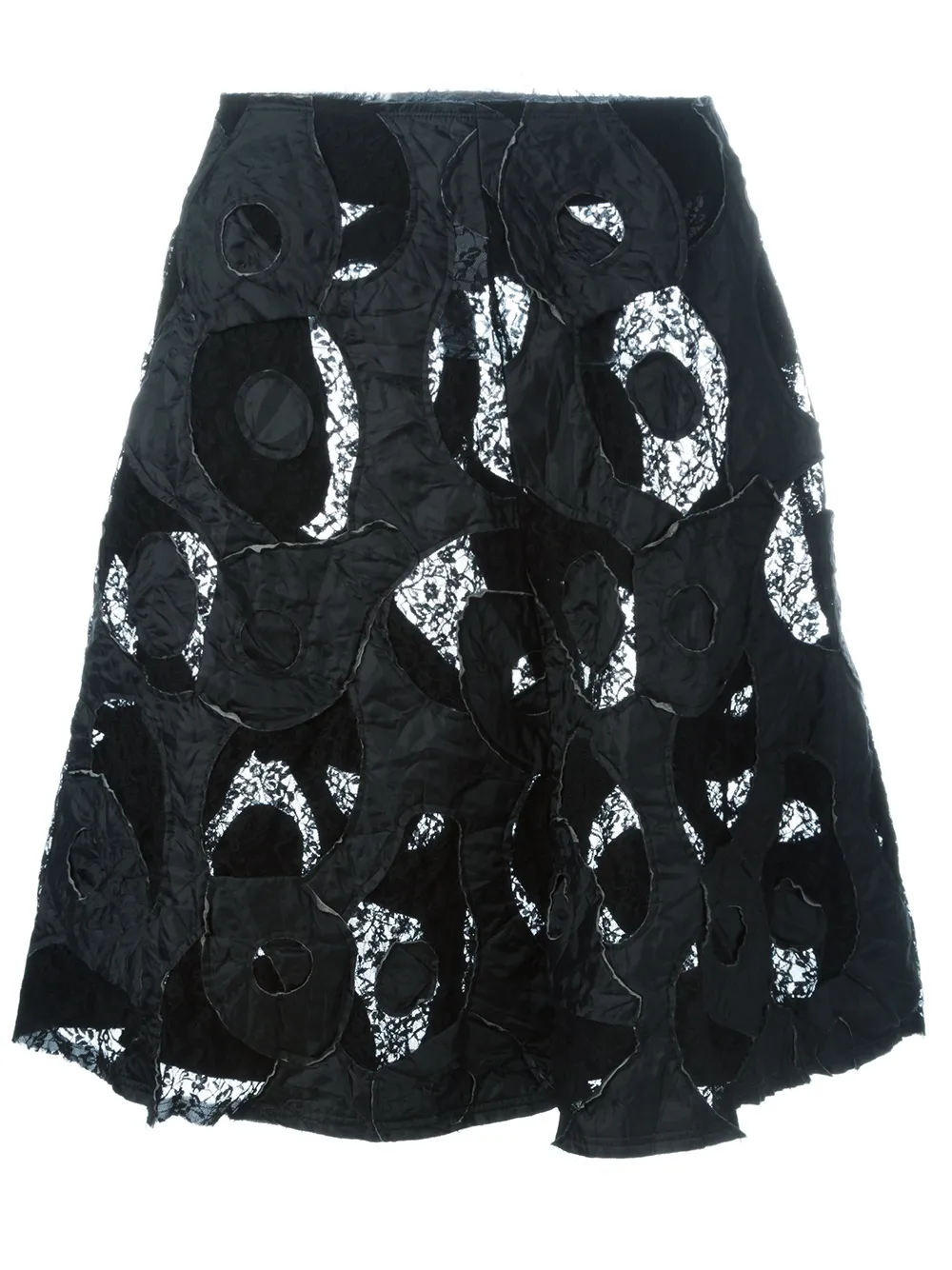 

Кружевная юбка с аппликацией Comme Des Garçons Comme Des Garçons, черный
