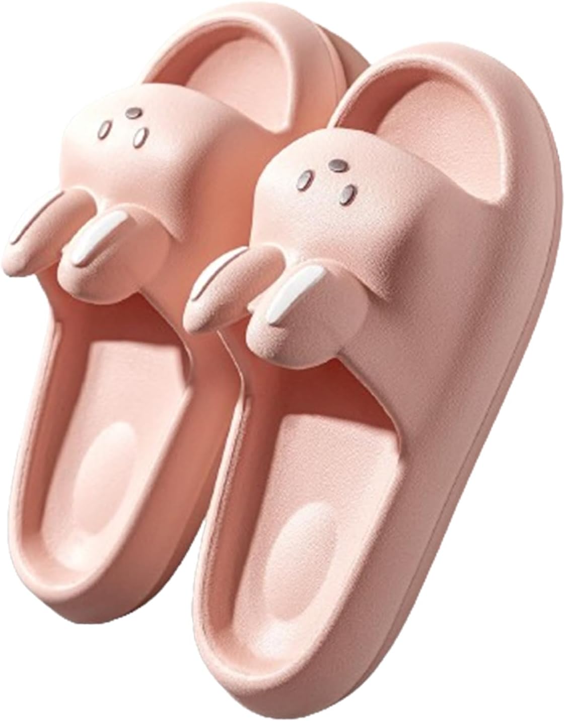 

Женские и мужские летние шлепанцы ZNEL с открытым носком, с изображением милого мультяшного кролика, для душа, бассейна, пляжа, ванной комнаты. Удобные домашние тапочки с противоскользящей подошвой для улицы и дома (44-45, черный)