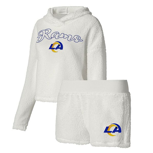 

Женский спортивный комплект concepts sport white los angeles rams из флиса Unbranded