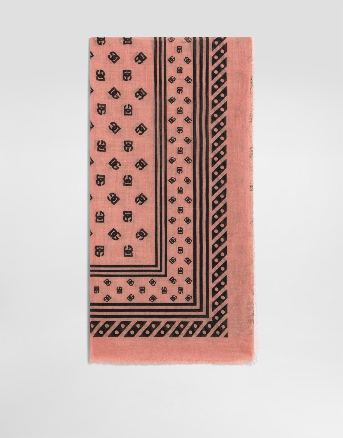 

Большой шарф из шелка и кашемира с принтом логотипа dg по всей поверхности (140x140) Dolce & Gabbana, принт