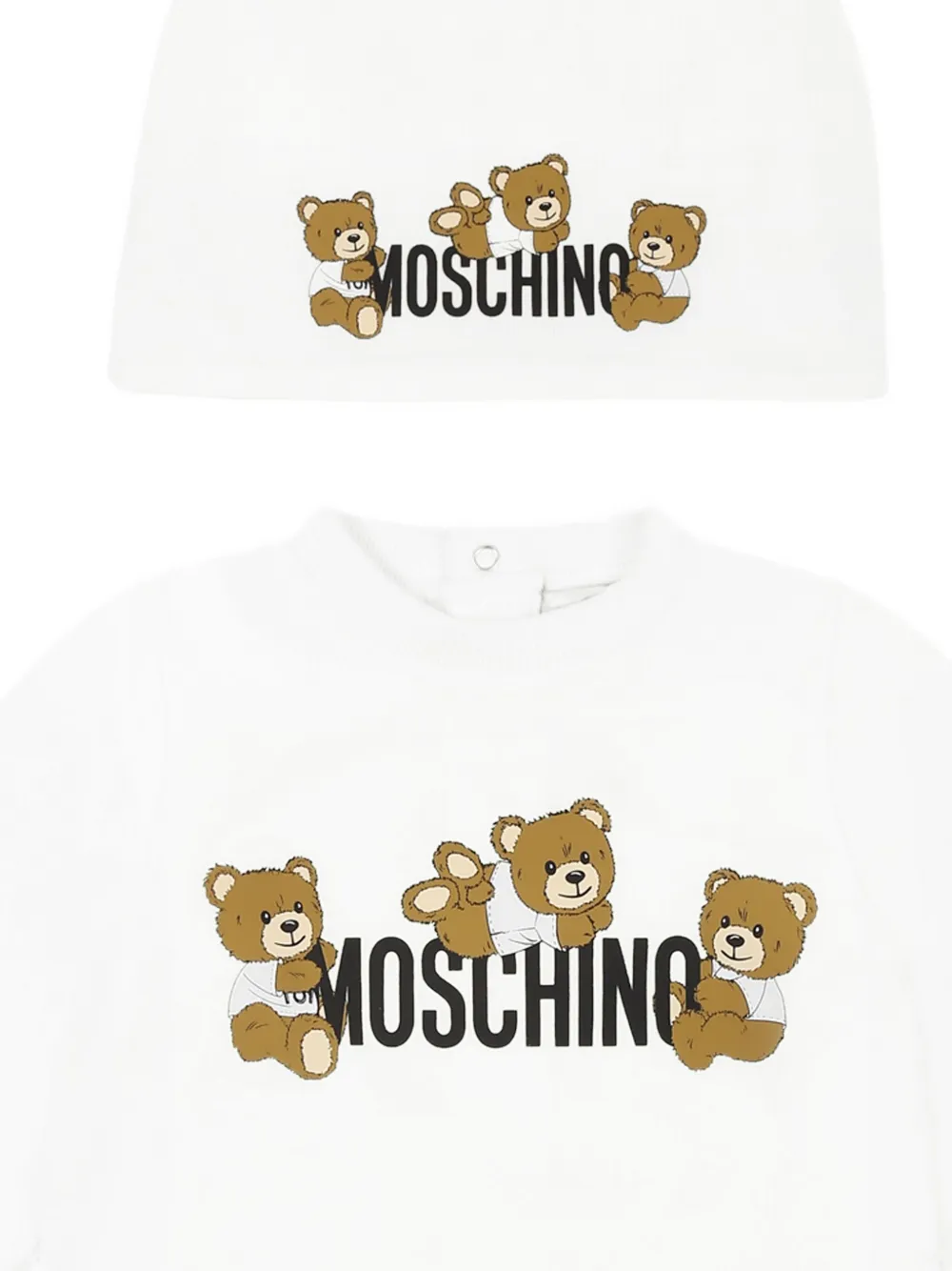 Комплект для новорожденного с принтом Moschino Kids, белый — фото 3