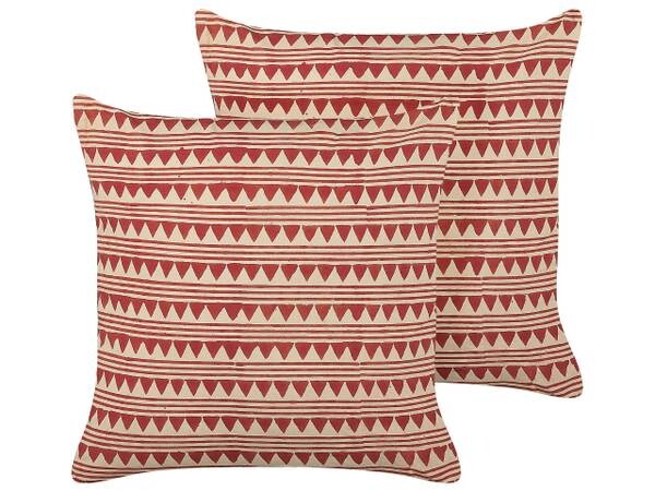 

Подушка Beliani 2 шт DEGLUPTA, 45x45x45 см цвет beige/rot