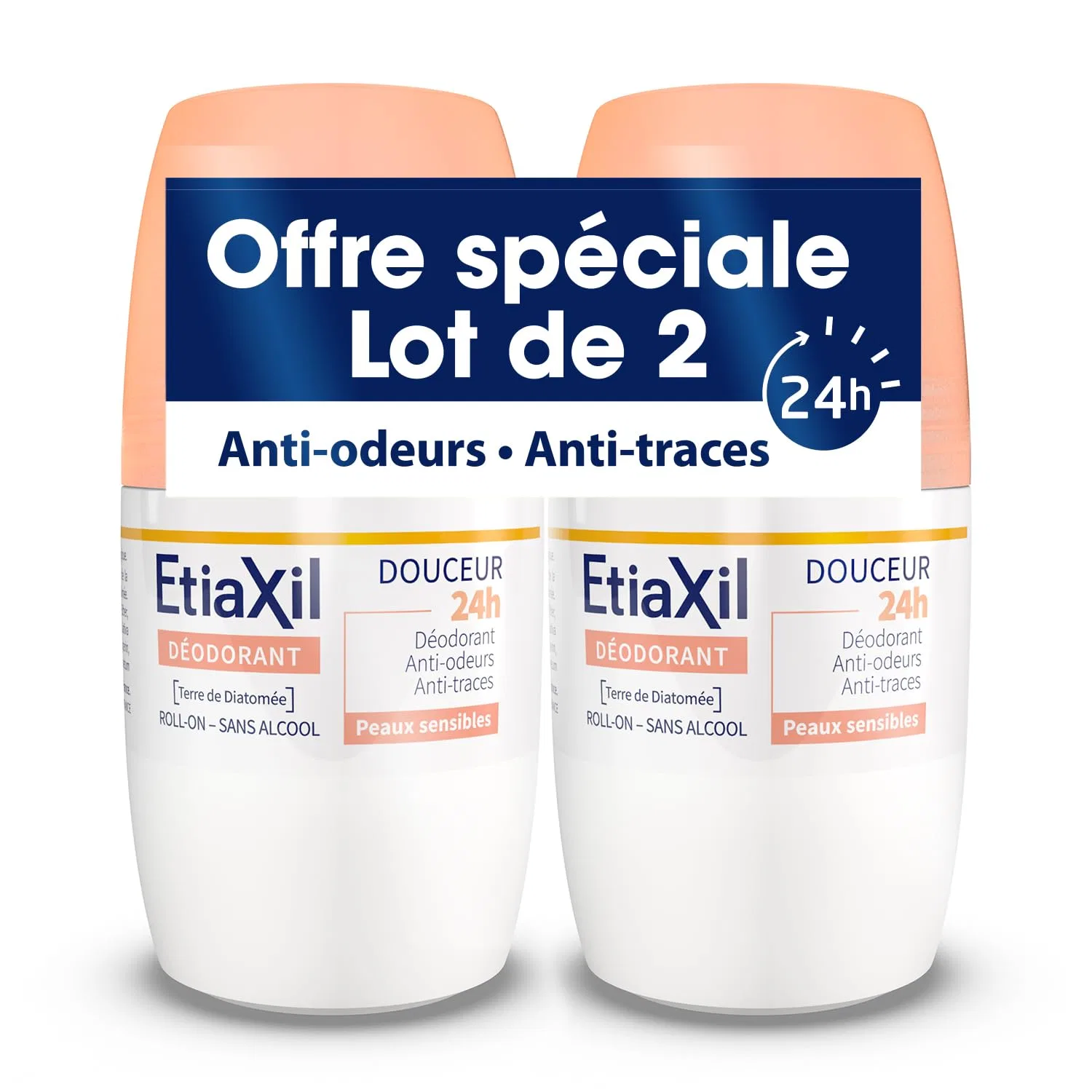 Дезодорант-ролик ETIAXIL 24 часа для подмышек, 50 мл (2 шт.) Etiaxil
