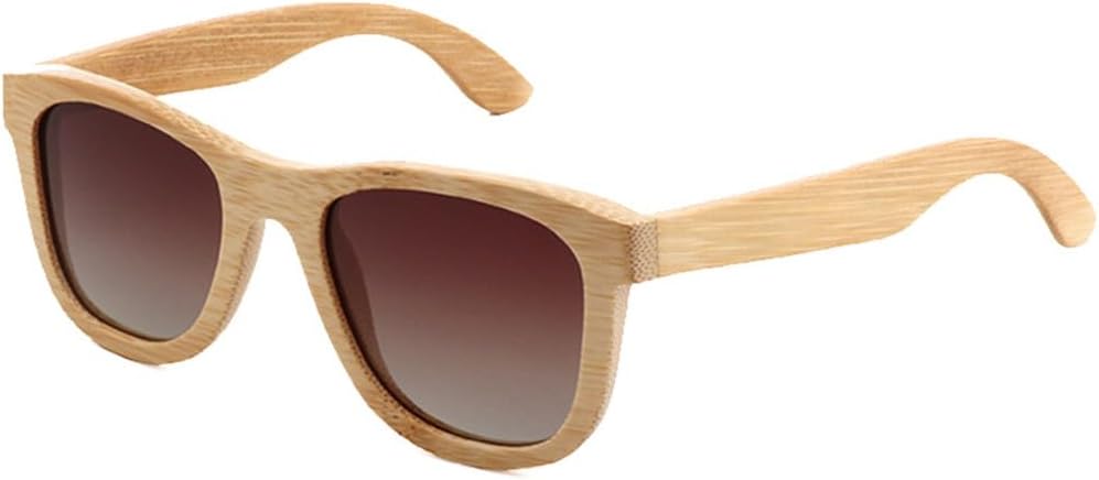 

Солнцезащитные очки из натурального бамбука в винтажном стиле ретро с поляризацией, для женщин и мужчин, защита от УФ-излучения UV 400, подходят для использования на открытом воздухе UJNHGQ, Gradient Brown