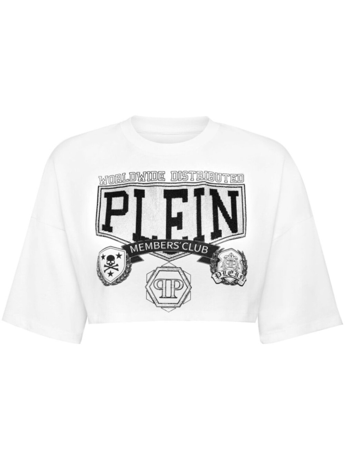 

Укороченная футболка Philipp Plein, белый