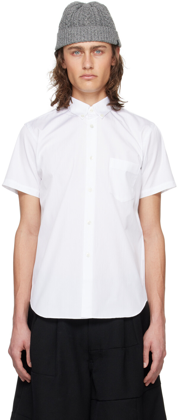 

Рубашка с расклешенным воротником Comme des Garcons Shirt, белый