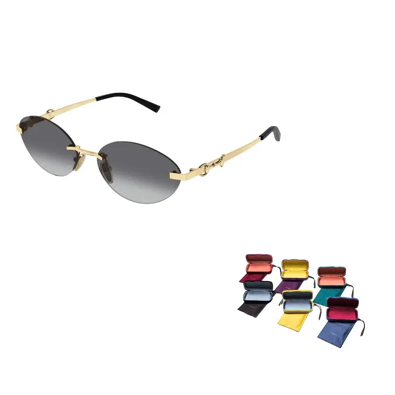 

GUCCI Солнцезащитные очки Metal Oval Women's Multicolor