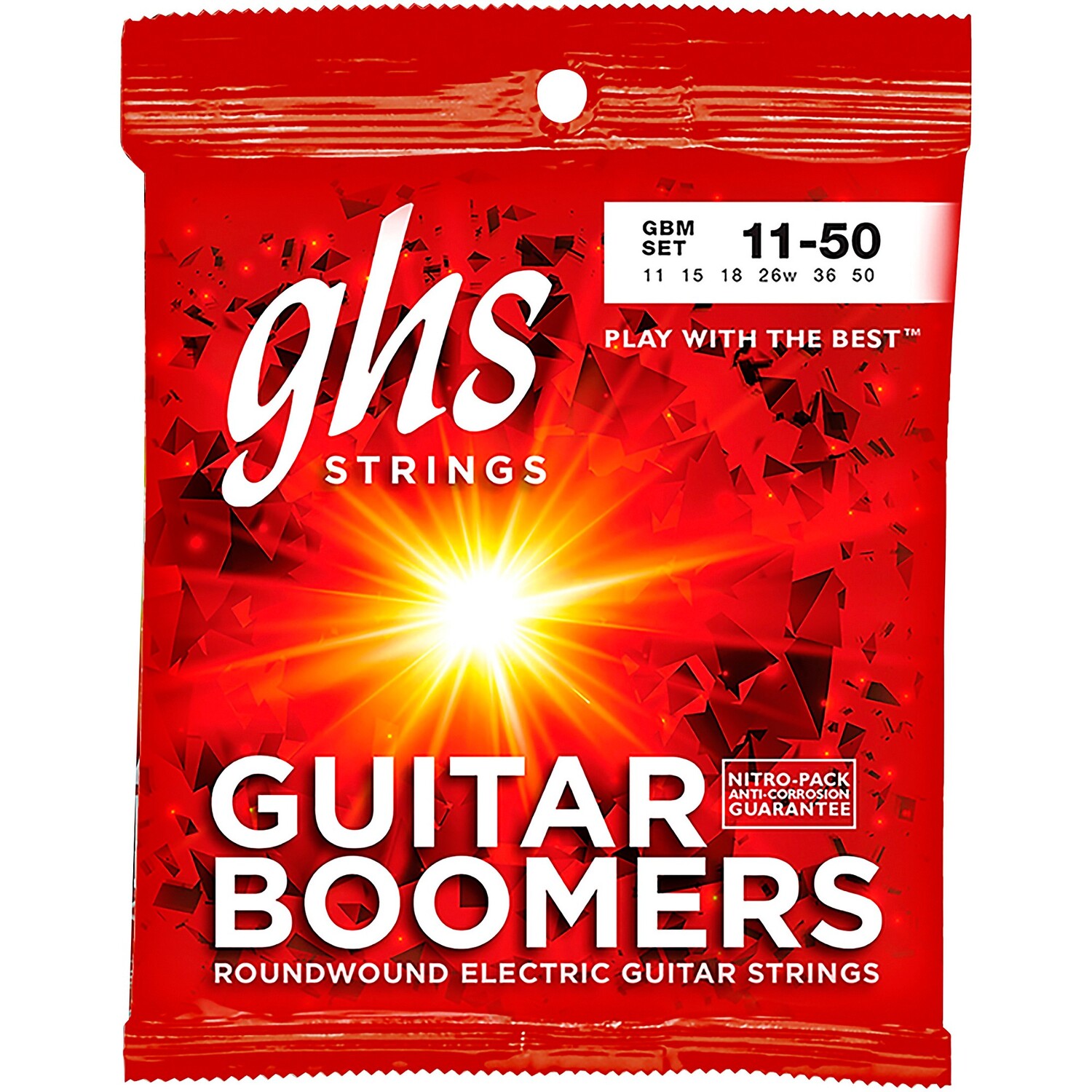 

Струны для электрогитары GHS Boomers среднего размера, упаковка из 10 шт.