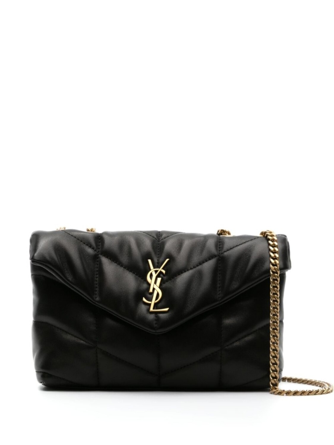 

Стеганая сумка на плечо Saint Laurent Puffer Toy, черный
