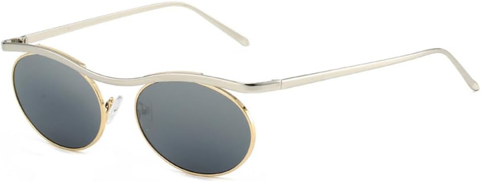 

Солнцезащитные очки UV400 – круглые, в стиле панк, с металлическим градиентом, для женщин и мужчин, для бега и занятий спортом на открытом воздухе generic, Silver-black