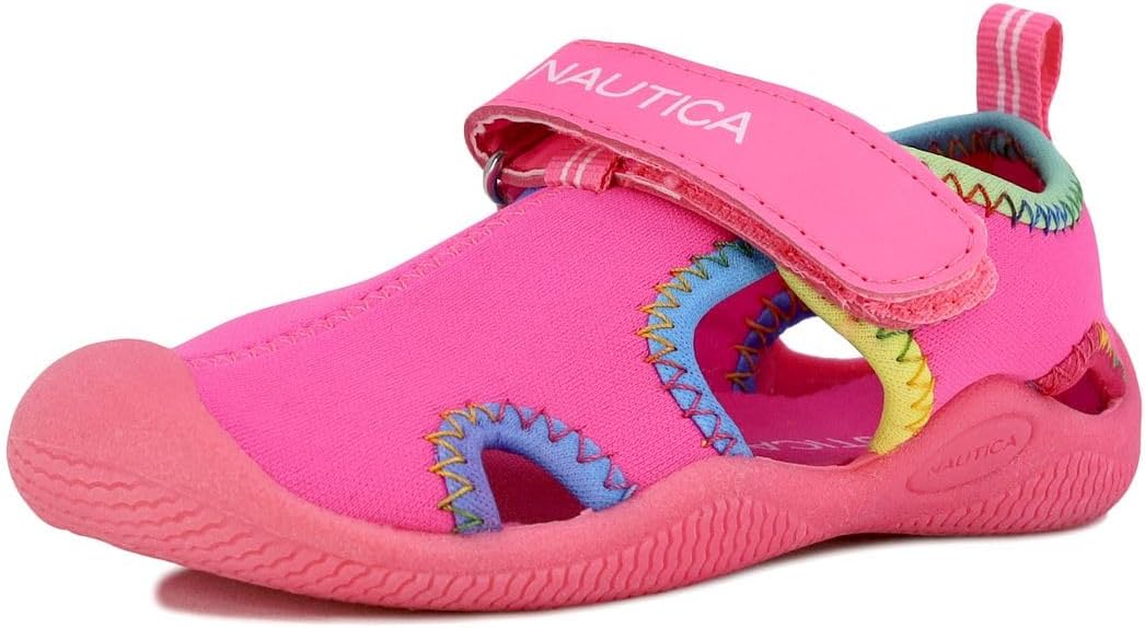 

Детские защитные водные сандалии Nautica с закрытым носком, розовый