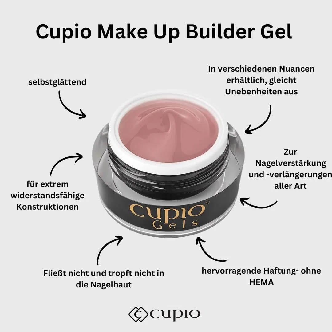 Моделирующий гель для ногтей Make Up Builder Gel Rose 15 мл ‎Cupio