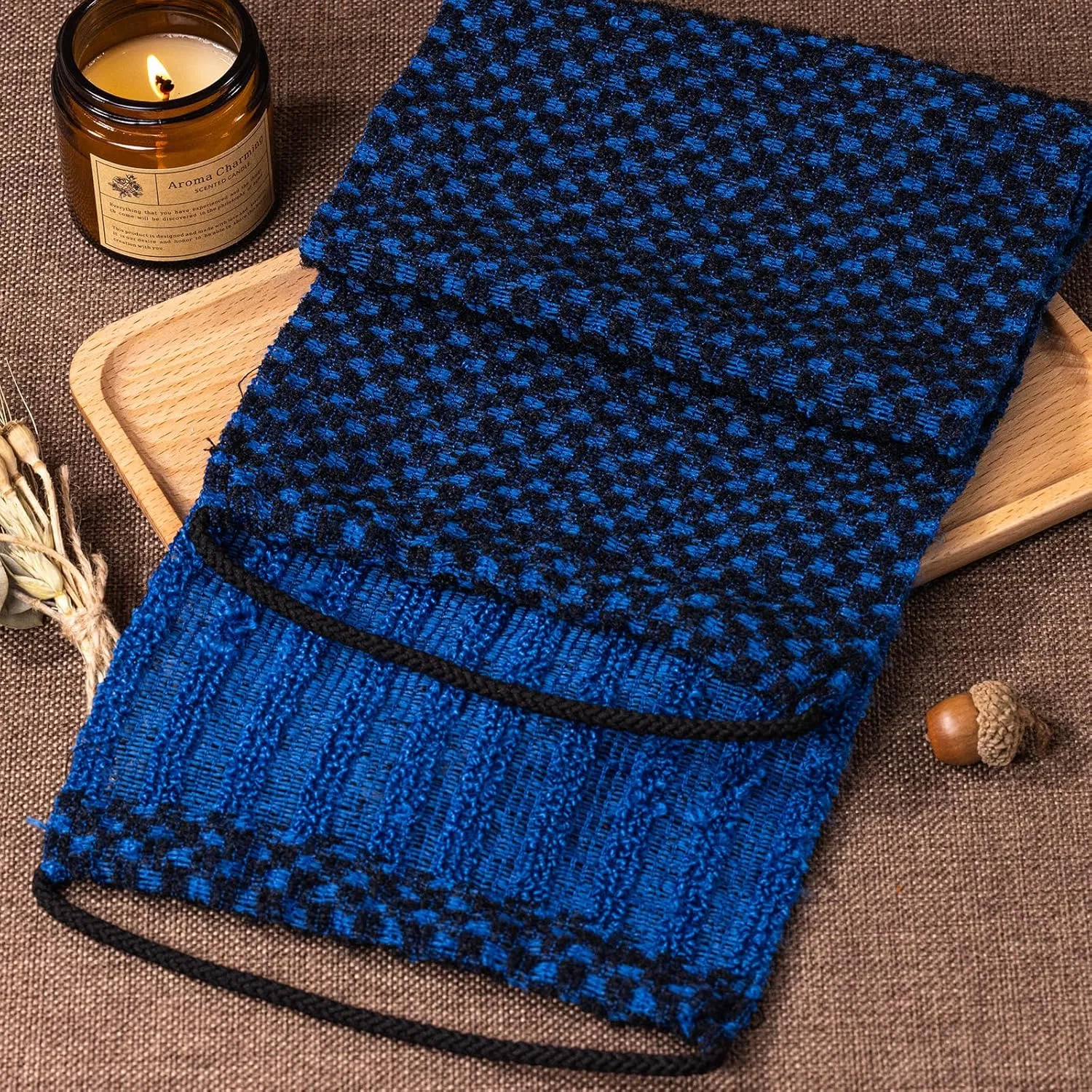 Двусторонняя мочалка для душа Yiclick, 90 см Yiclick, Blue — фото 2