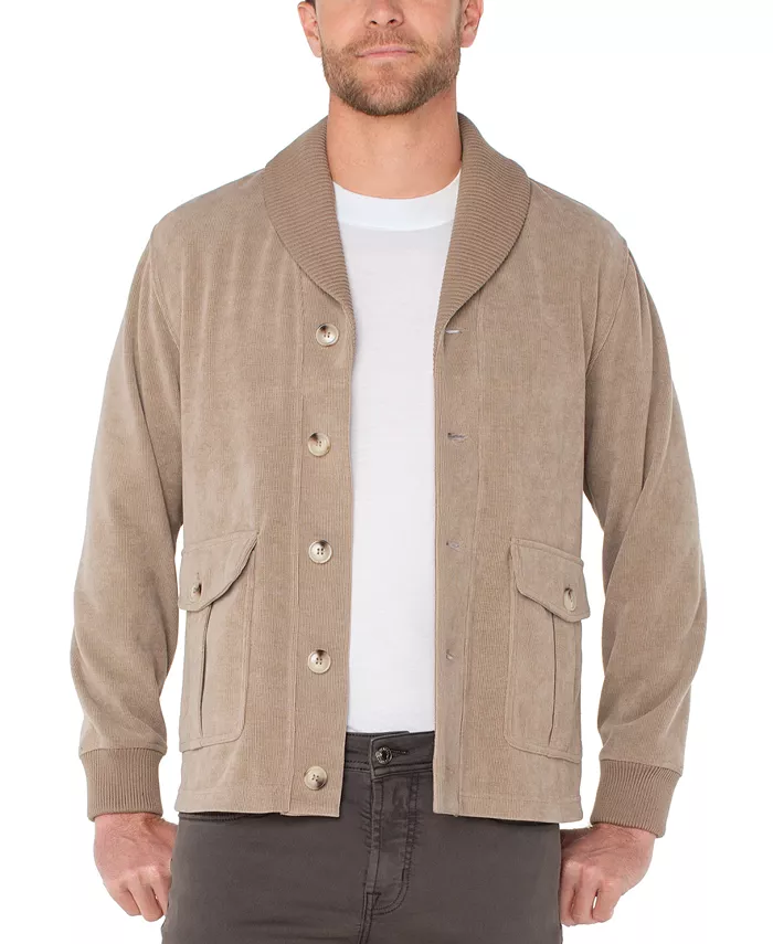 

Мужской кардиган с воротником шаль Liverpool Los Angeles, загар/бежевый