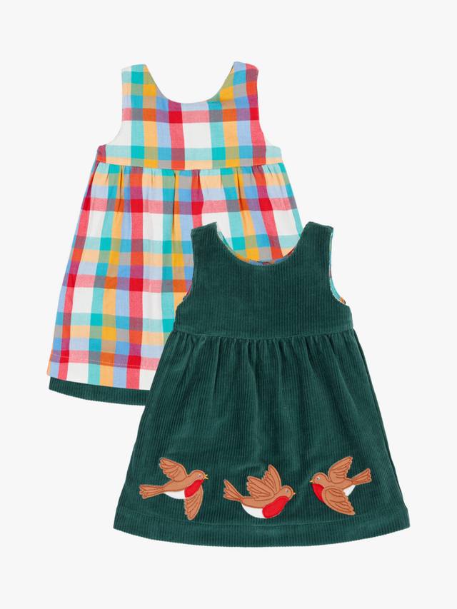 

Органическое хлопковое реверсивное платье-сарафан Baby Rosalie Frugi