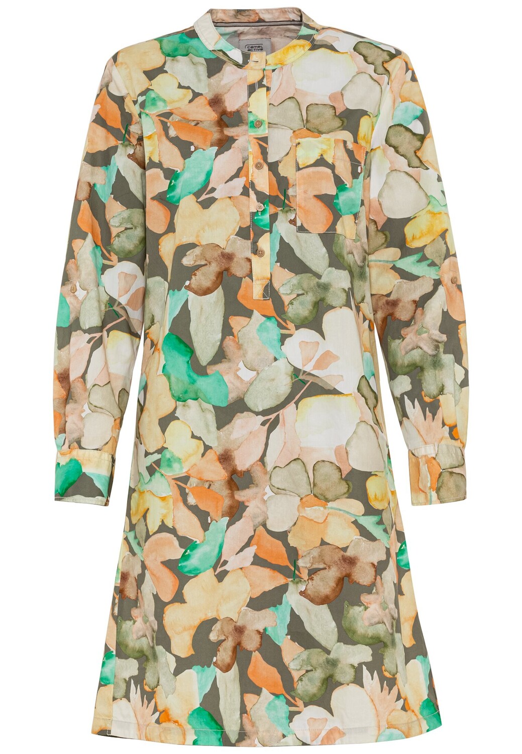 

Платье Camel Active Sommer mit Allover Print, цвет Grün-Orange
