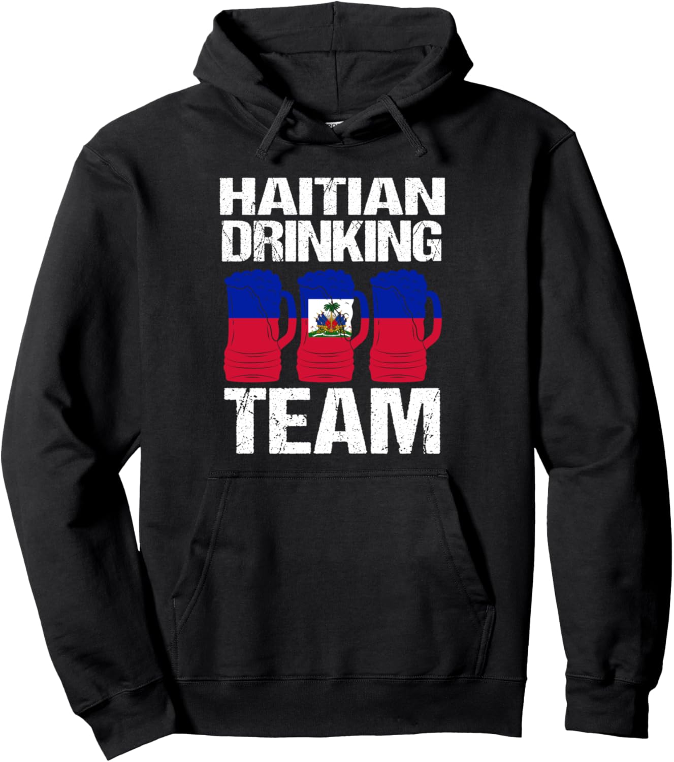 

Толстовка с надписью «Haiti Drinking Team Haiti» Humor Haitian Flag & Haitian Drinking Team Gift, черный