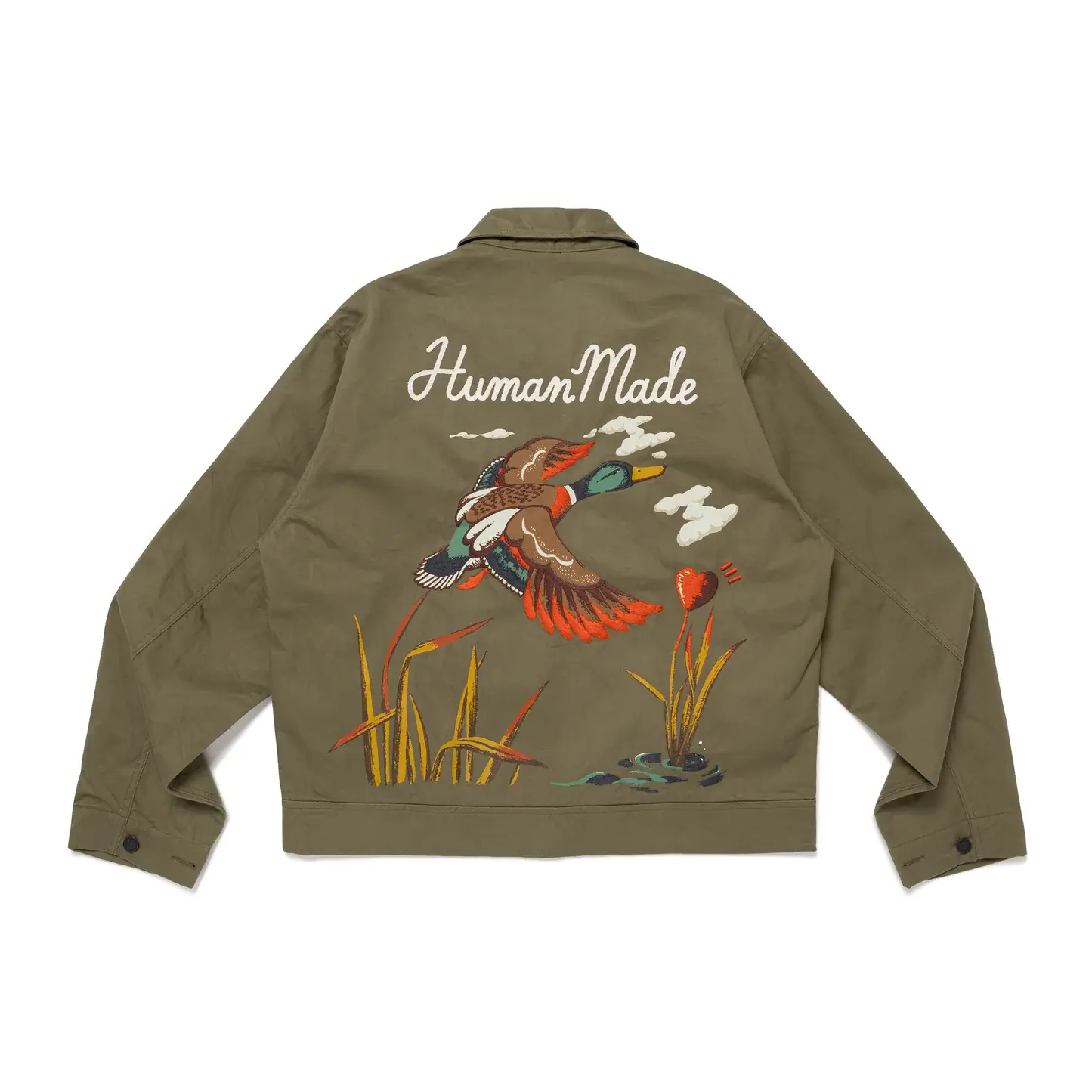

HUMAN MADE Хлопковая военная куртка, Olive Yellow