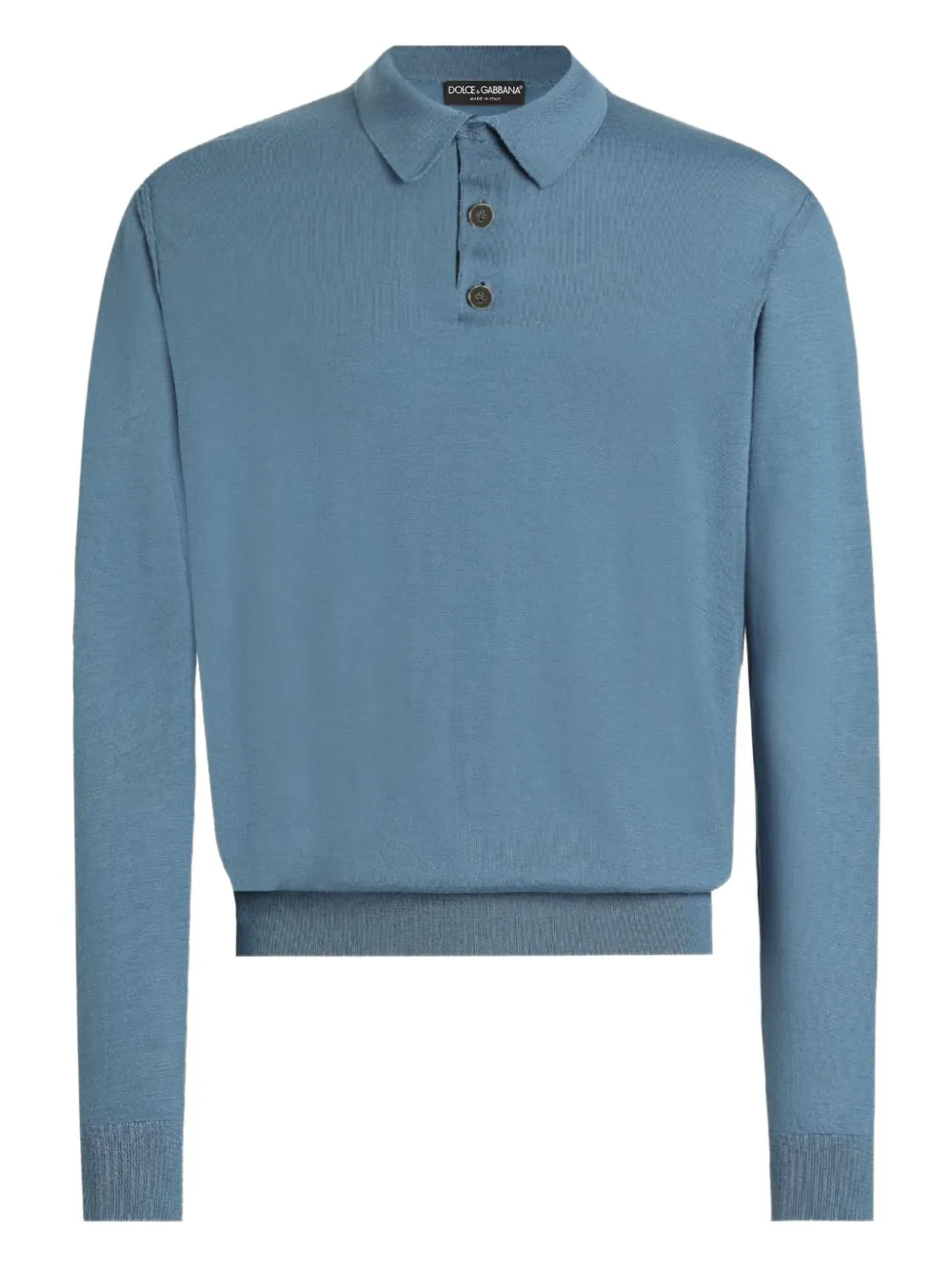 

Трикотажная рубашка поло с длинными рукавами Dolce & Gabbana, синий
