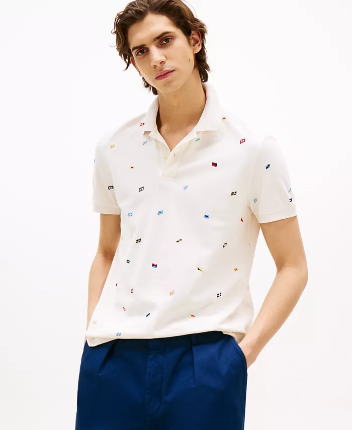 

Мужская поло с патриотичным принтом Big & Tall Tommy Hilfiger, желтый