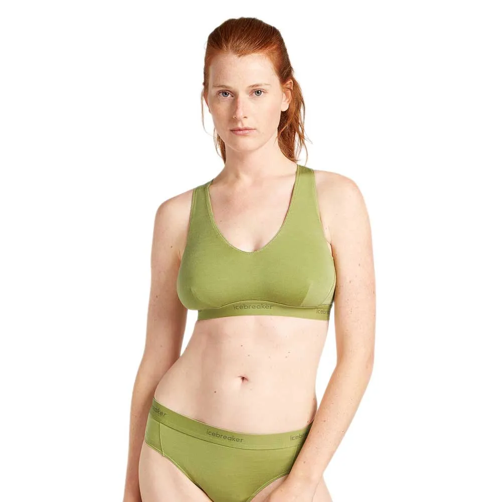 

Спортивный бюстгальтер Icebreaker Merino 125 Cool Lite Sprite Racerback sports bra, зеленый