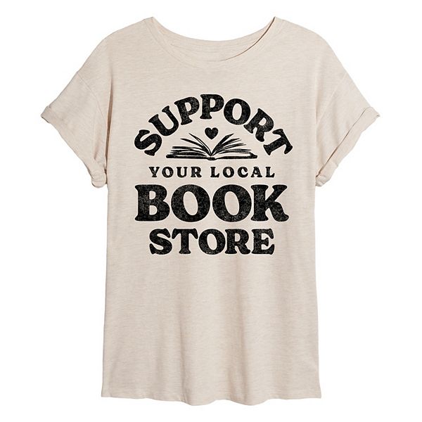 

Футболка Juniors' Support Your Local Bookstore Licensed Character, Beige