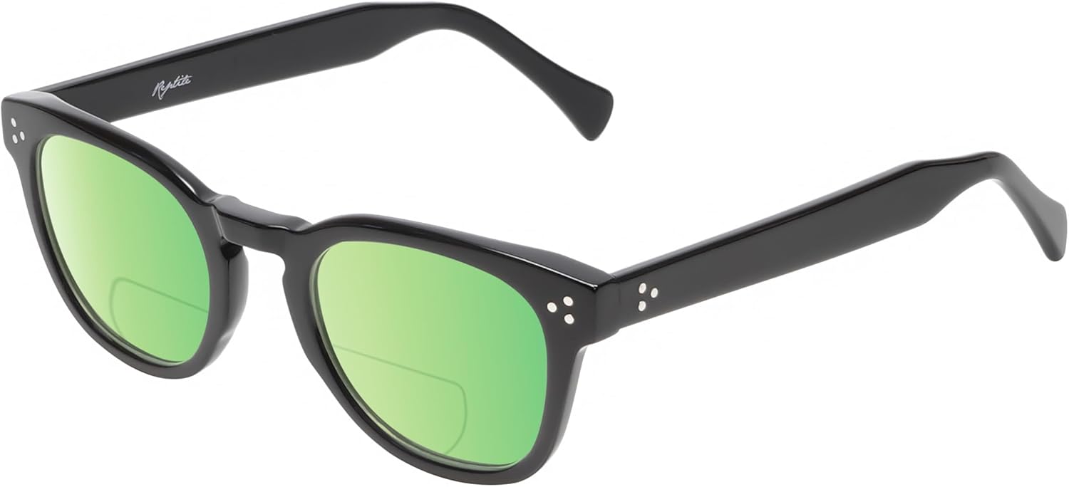 

Поляризованные бифокальные солнцезащитные очки Chelidae для чтения, мужские и женские, с защитой от УФ-излучения, для вождения, тонированные Reptile, Gloss Black/Polarized Green Mirror