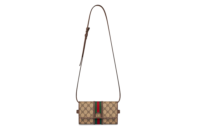 

GUCCI Collaboration Канвас с кожаной клатч, плечевая сумка, кроссбоди мини женская Balenciaga