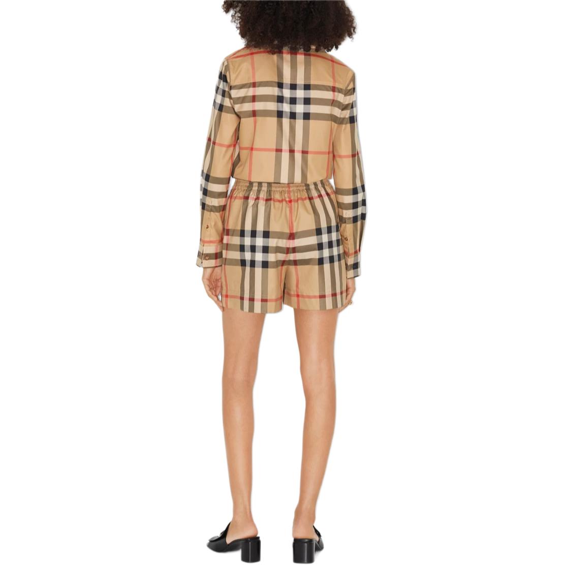 Шорты хлопковые Burberry, летние, бежевый — фото 4