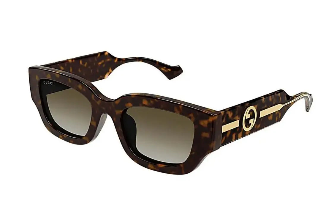 

Очки солнцезащитные Gucci Unisex с крупными дужками, коричневый / черный