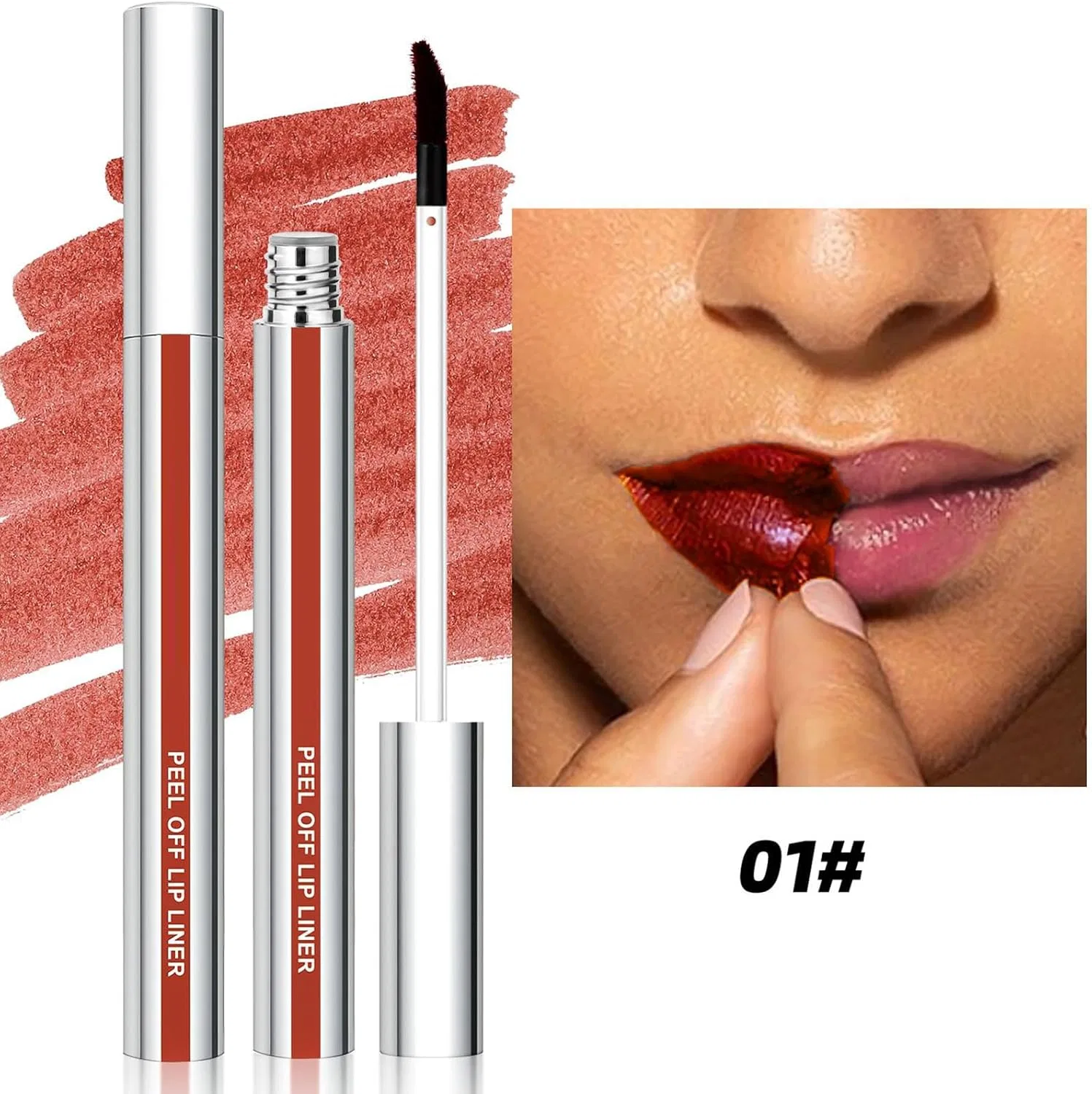 Матовая жидкая помада Lip Stains Long Lasting, 3 шт, бесцветная — фото 4