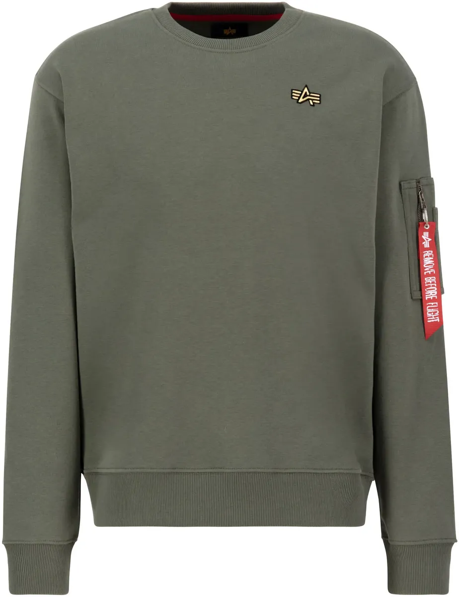 

Толстовка Alpha Industries "Свитер с маленьким 3D-логотипом", оливковый