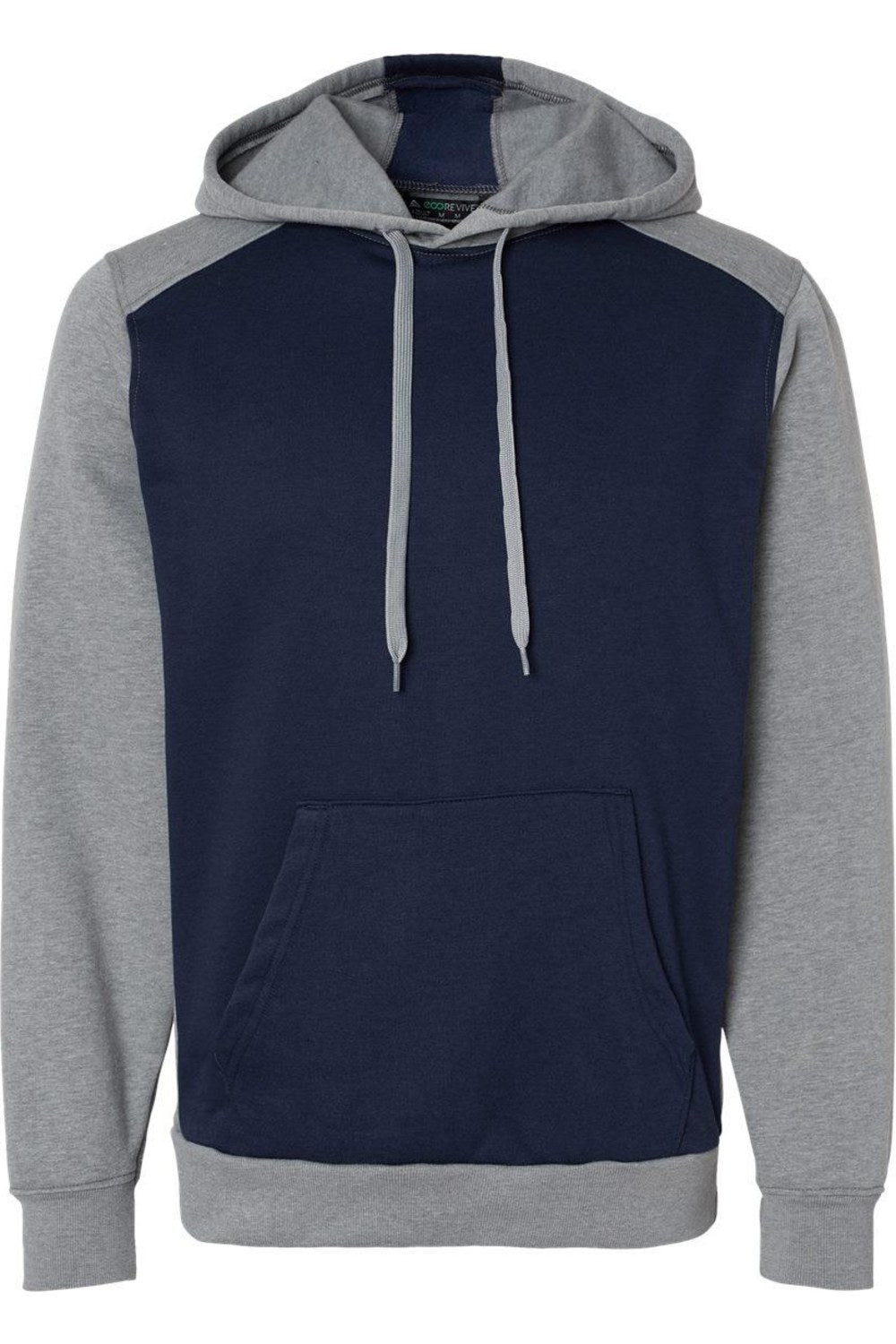 

Augusta Sportswear Eco Revive Трехсезонная флисовая толстовка с капюшоном Triblend, цвет navy/ grey heather