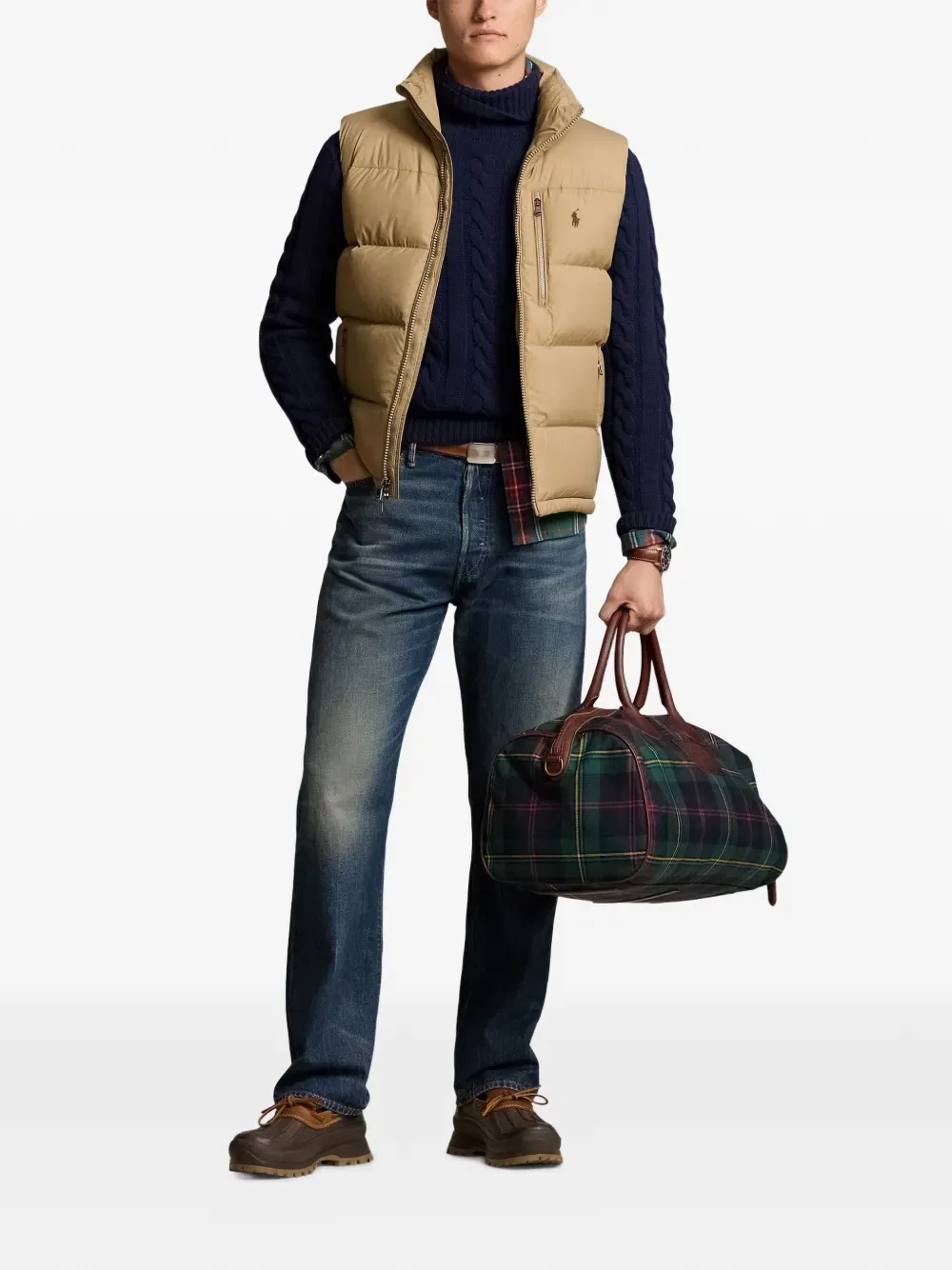 Пуховый жилет с застежкой-молнией Polo Ralph Lauren, нейтральный — фото 2