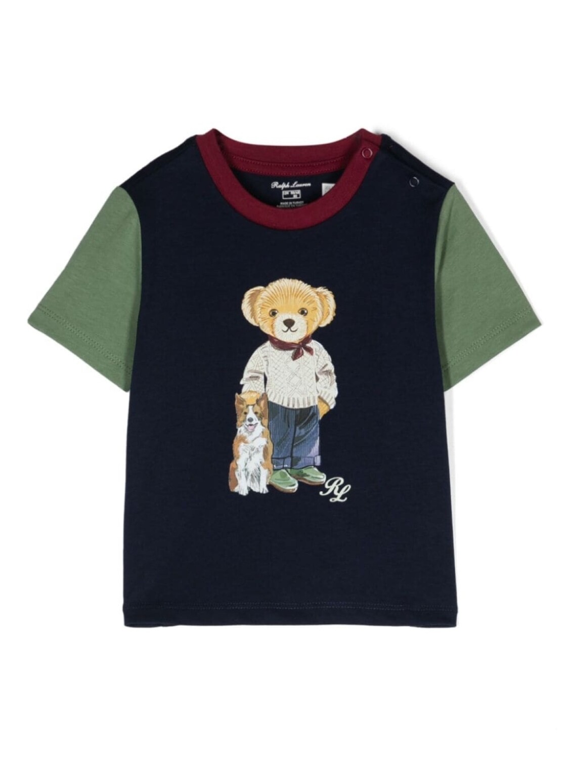 

Ralph Lauren Kids футболка с изображением медведя поло, синий