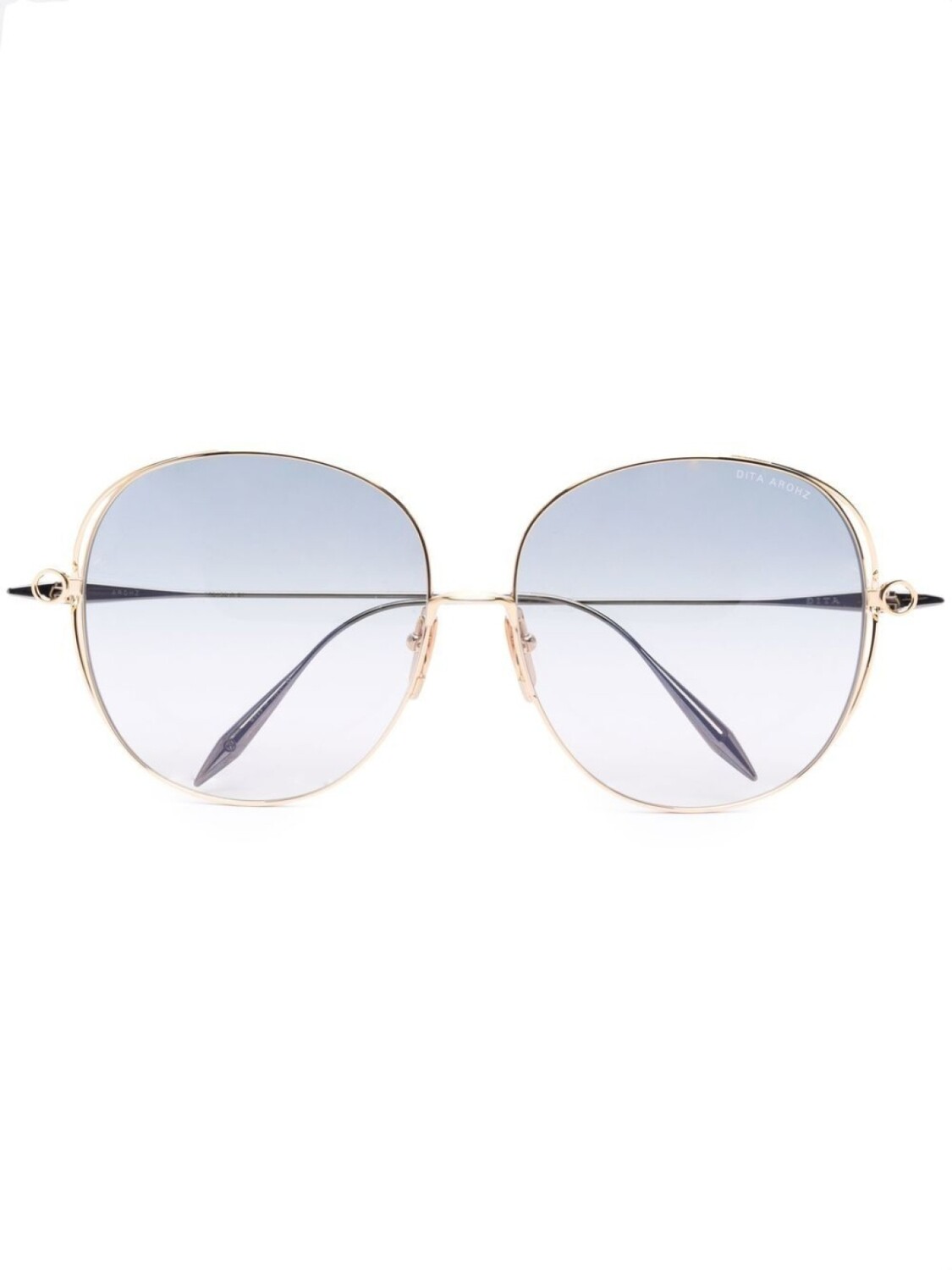 

Dita Eyewear солнцезащитные очки в массивной оправе, золотой