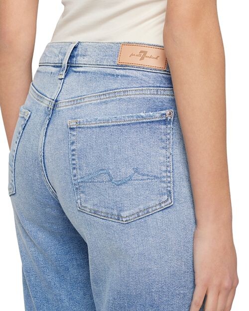 Укороченные узкие джинсы с высокой посадкой Josefina 7 For All Mankind, цвет Blue — фото 3