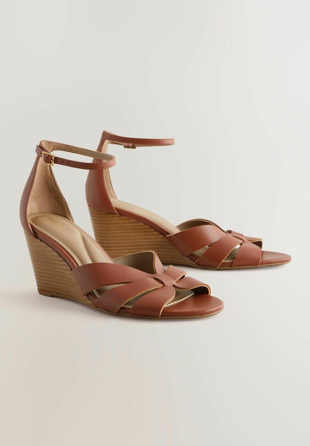 Босоножки на танкетке REGULAR FIT - FOREVER COMFORT WITH MOTIONFLEX STRAP DETAIL Next, коричневый — фото 4