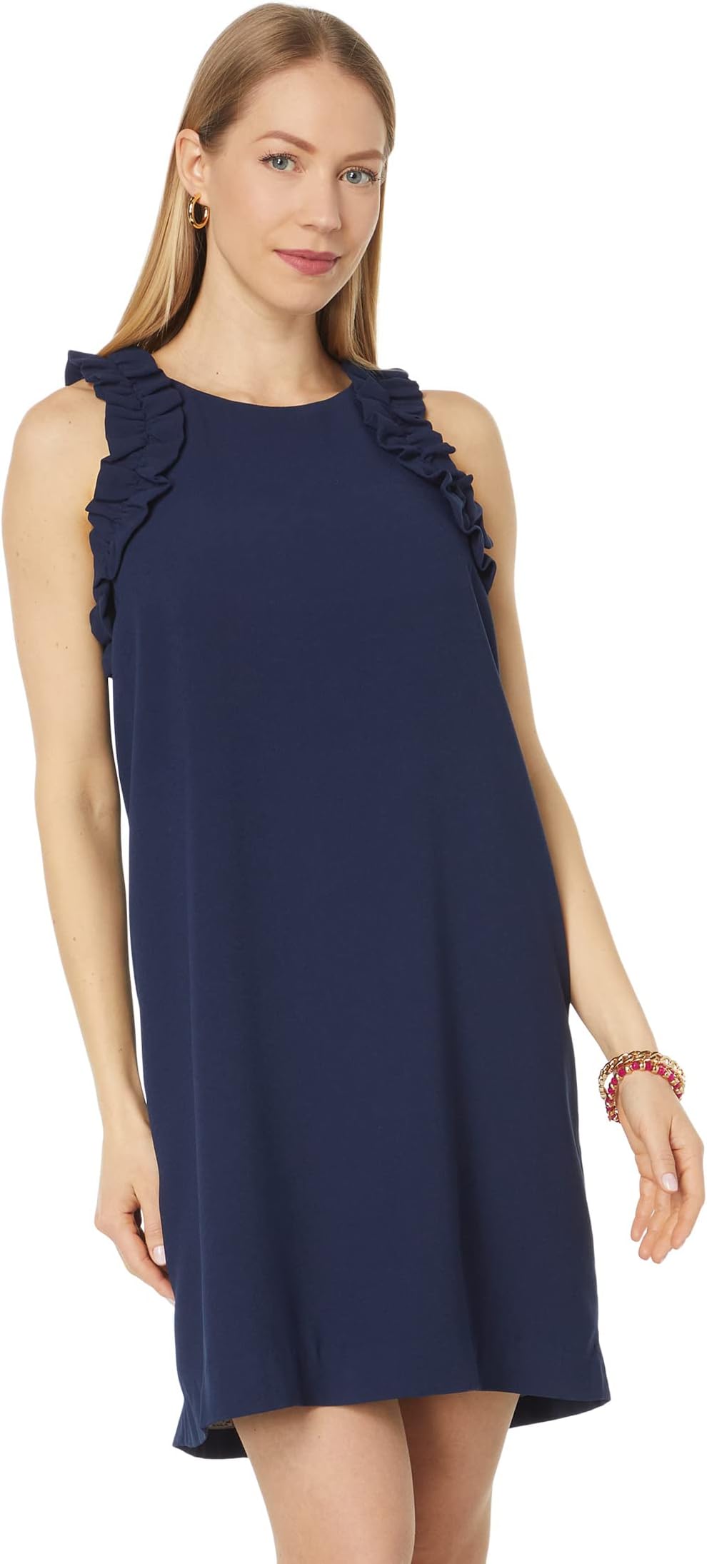 

Платье Lilly Pulitzer Kailee Ruffle Shift Dress, цвет True Navy