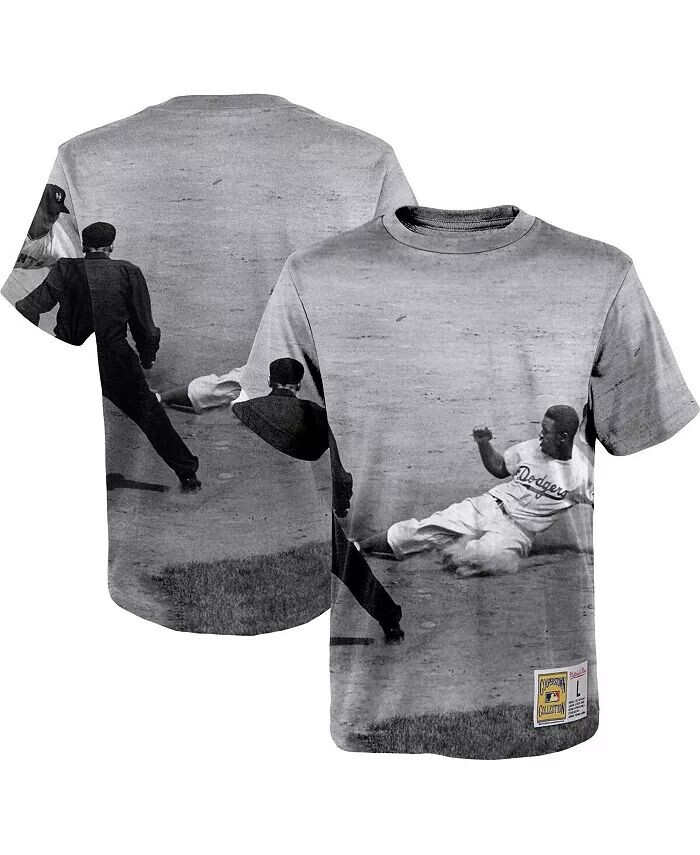 

Футболка игрока Big Boys Jackie Robinson White Brooklyn Dodgers с сублимированной печатью Mitchell & Ness