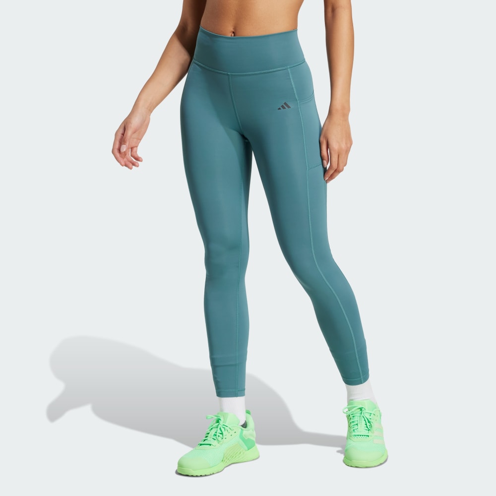 

Леггинсы Adidas Optimé Stash 7/8 Leggings, цвет Preloved Teal