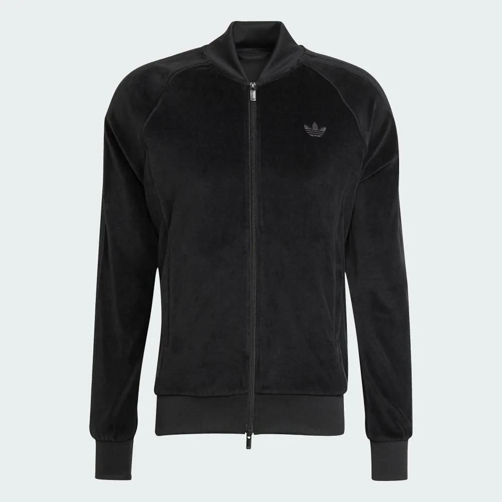 Спортивная футболка Adidas SST Adicolor Velour, цвет Black — фото 4
